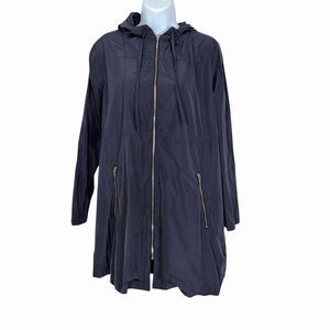 Sun Kim Parachute Jacket/Coat Hooded Purple Oversize W/ Pockets Small Lagenlook